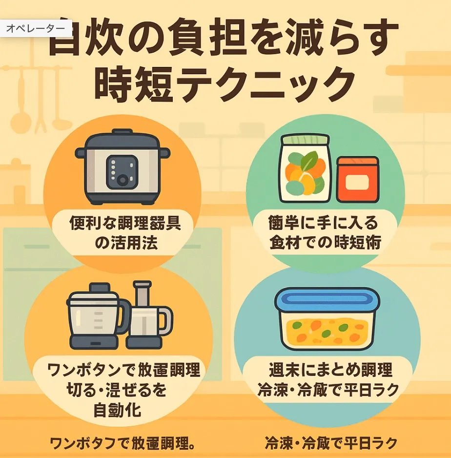 自炊の負担を減らす時短テクニック