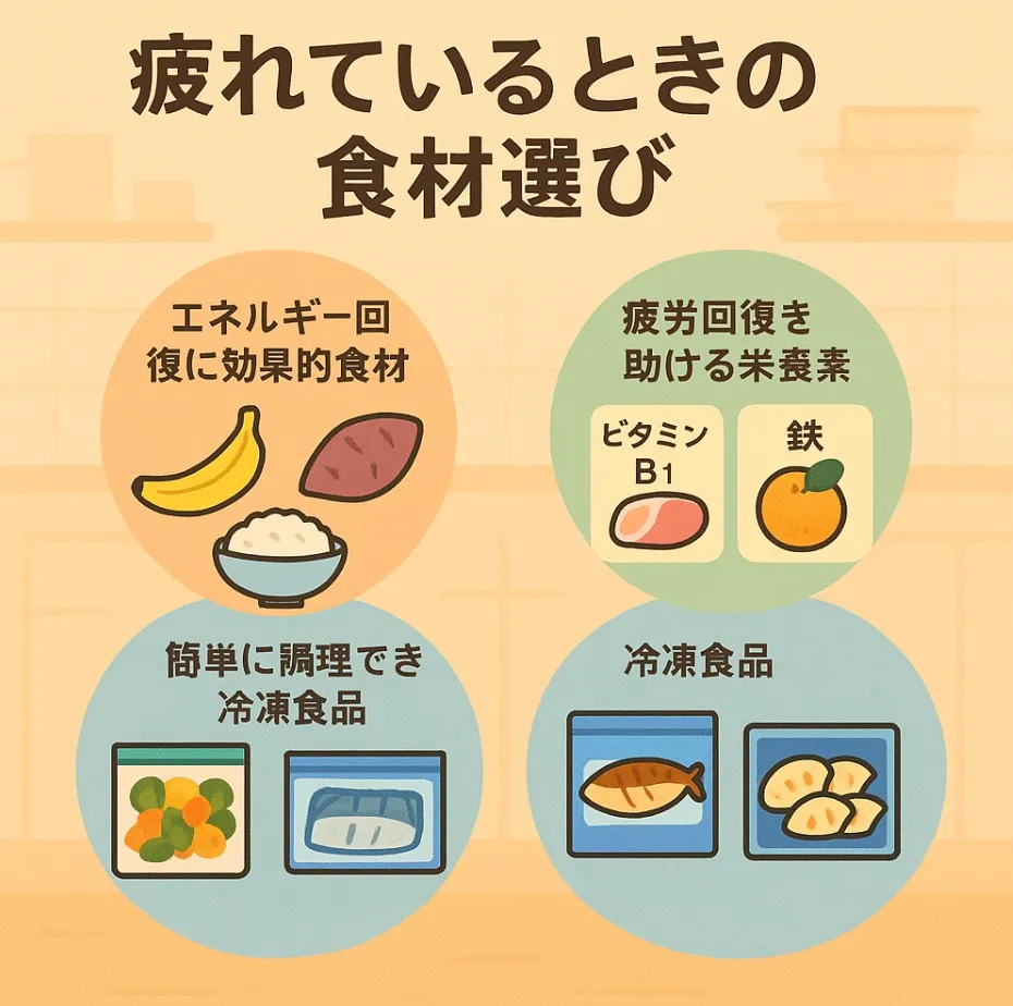 仕事終わりで疲れているときの食材選び