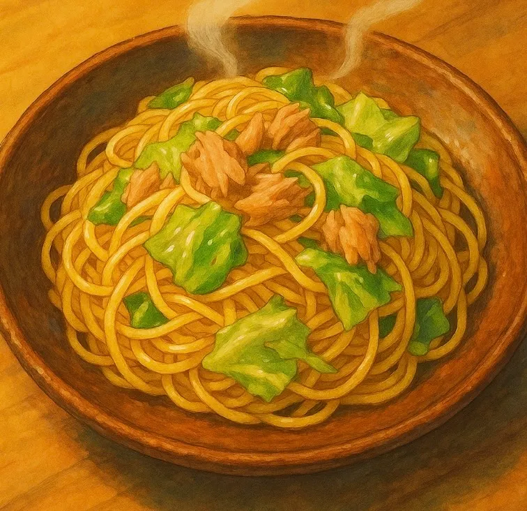 ツナとキャベツのパスタ