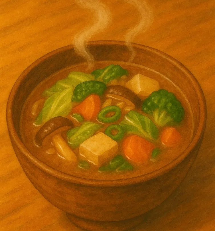 野菜たっぷり味噌汁