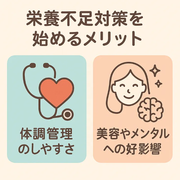 栄養不足対策を始めるメリット
