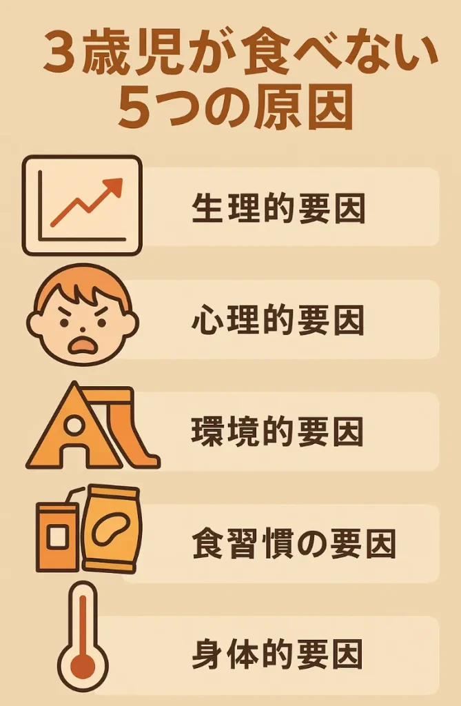 3歳児の「食べない」はなぜ?考えられる5つの原因