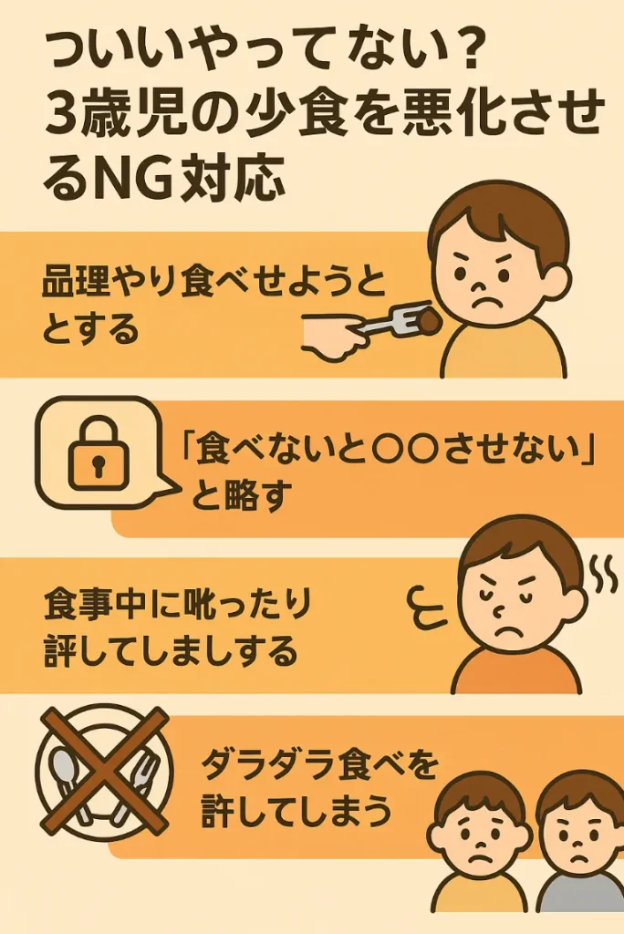 ついやってない?3歳児の少食を悪化させるNG対応