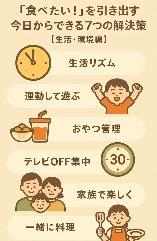 「食べたい!」を引き出す!今日からできる7つの解決策【生活・環境編】