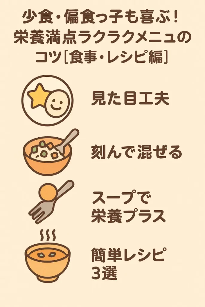 少食・偏食っ子も喜ぶ!栄養満点ラクラクメニューのコツ【食事・レシピ編】