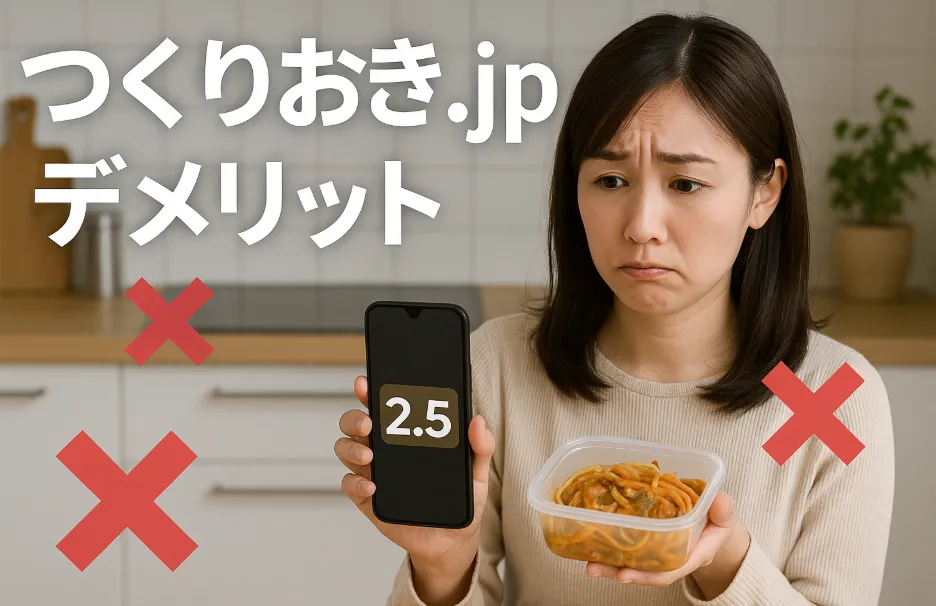 つくりおき.jpのデメリット