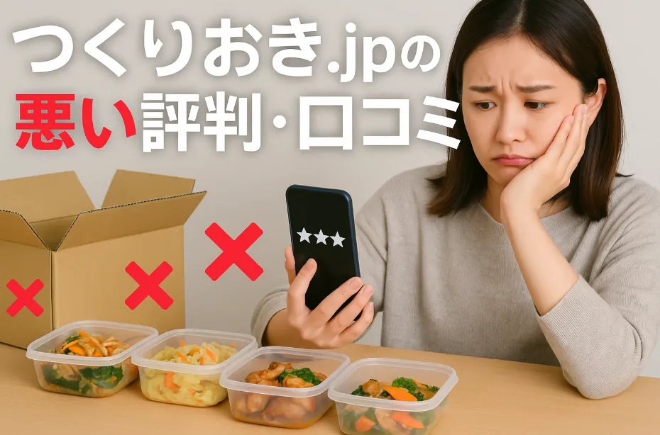 つくりおき.jpの悪い評判・口コミ