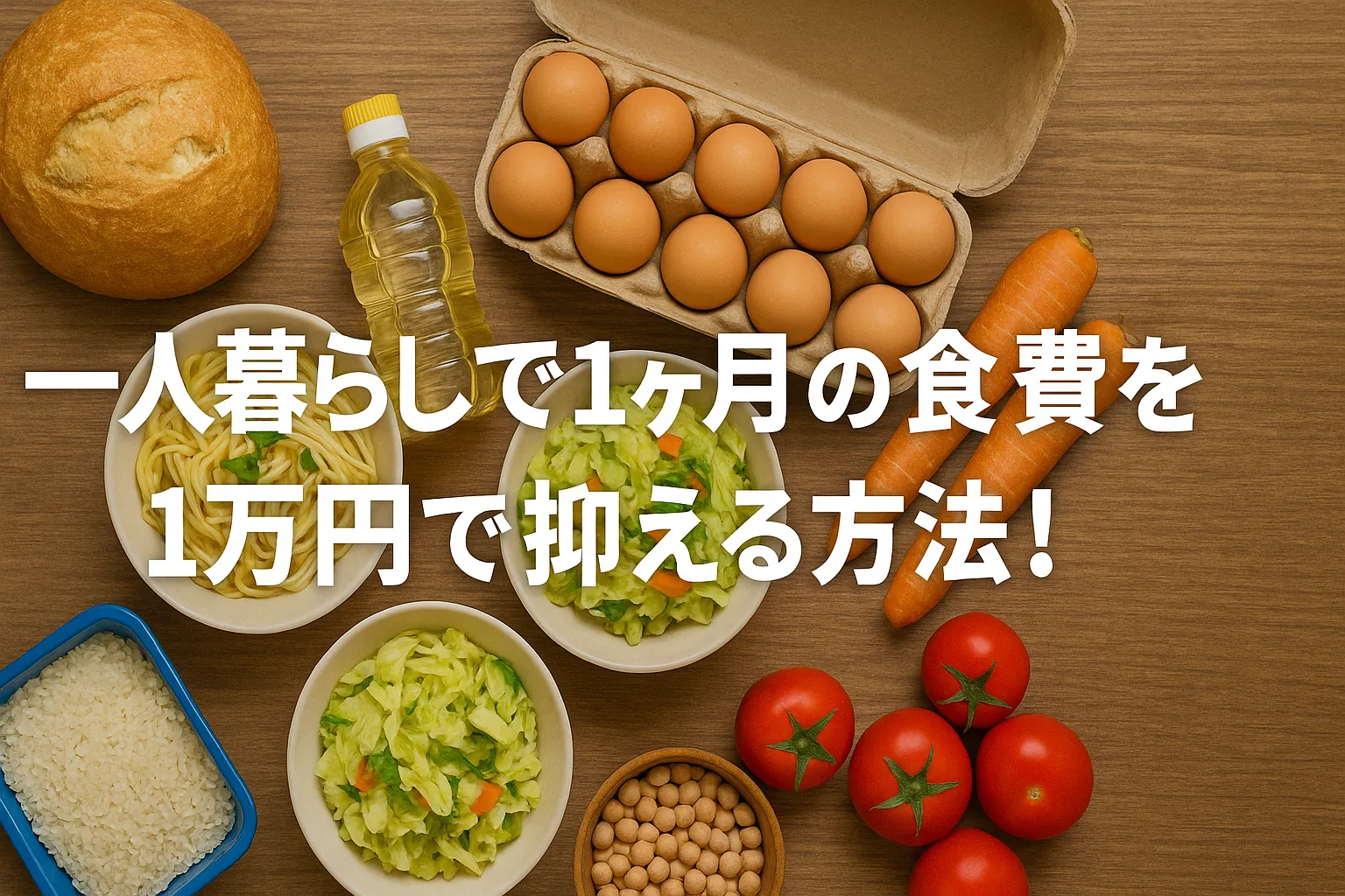 一人暮らしで1ヶ月の食費を1万円で抑える方法！1日3食栄養バランスも