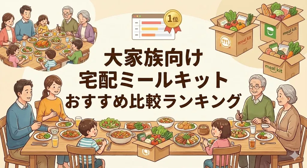 大家族向け宅配ミールキットおすすめ比較ランキング