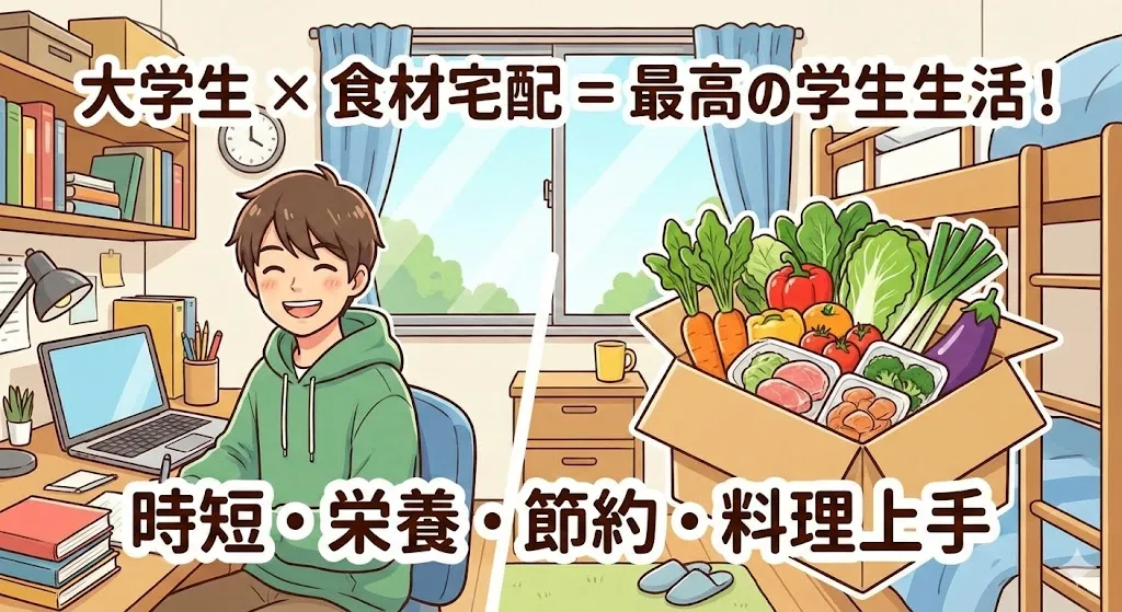 大学生が食材宅配サービスを利用するメリット