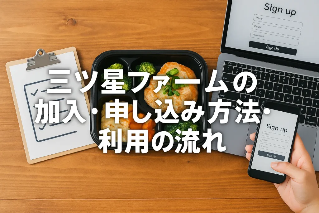三ツ星ファームの加入・申し込み方法・利用の流れ