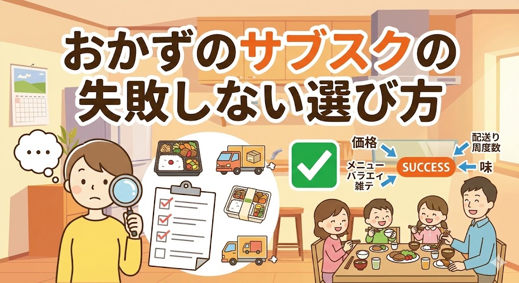 おかずのサブスクの失敗しない選び方