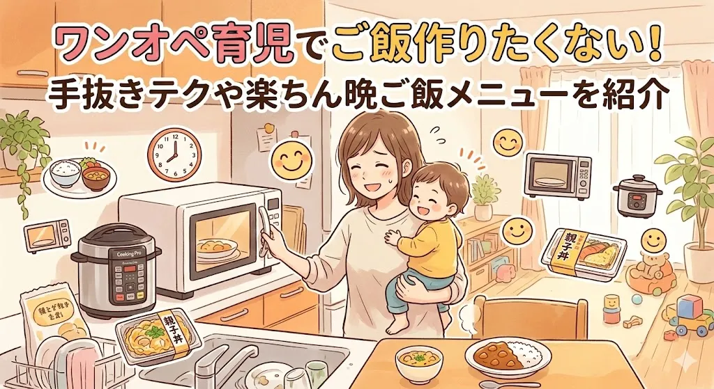 ワンオペ育児でご飯作りたくない！手抜きテクや楽ちん晩ご飯メニューを紹介