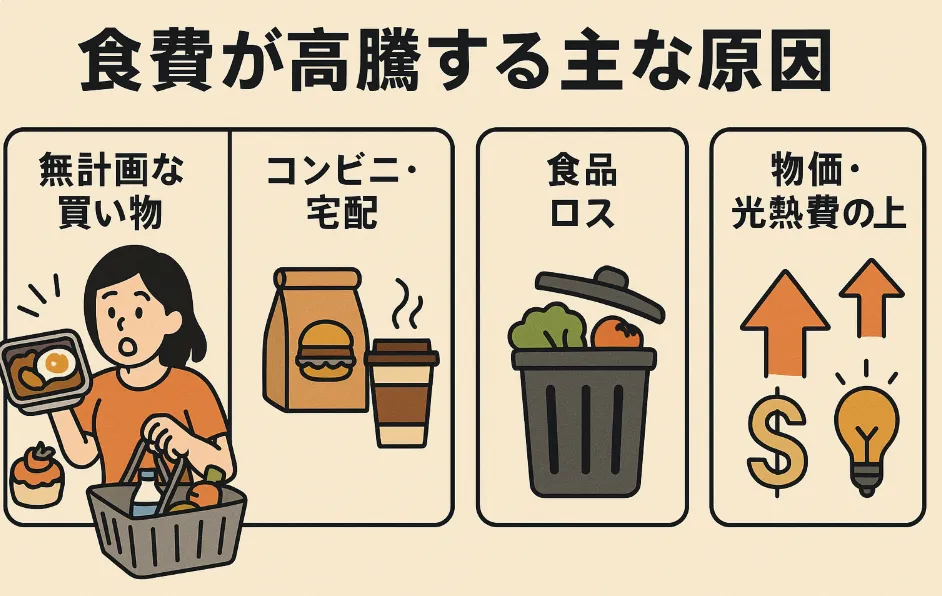 食費が高騰する主な原因