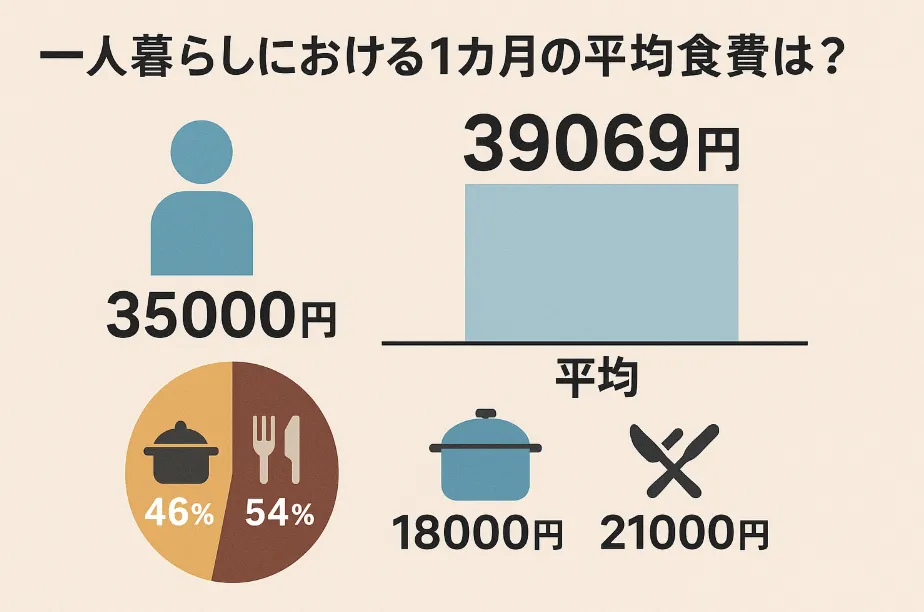 一人暮らしにおける1カ月の平均食費は?