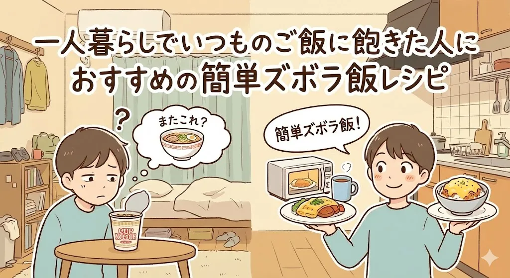一人暮らしでいつものご飯に飽きた人におすすめの簡単ズボラ飯レシピ
