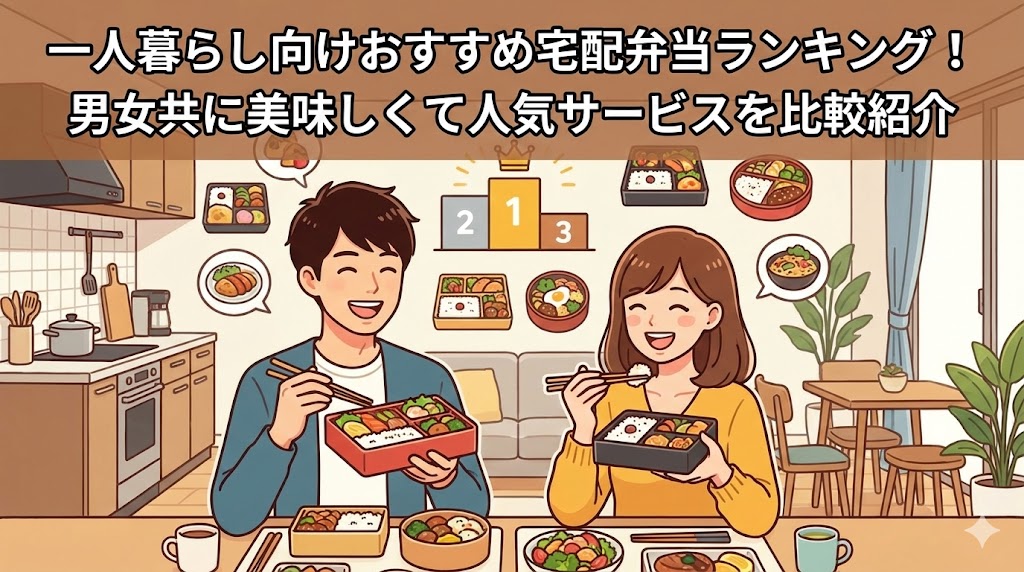 一人暮らし向けおすすめ宅配弁当ランキング8選！男女共に美味しくて人気サービスを比較紹介