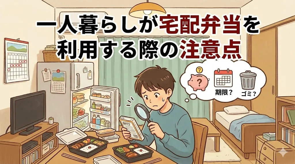 一人暮らしが宅配弁当を利用する際の注意点