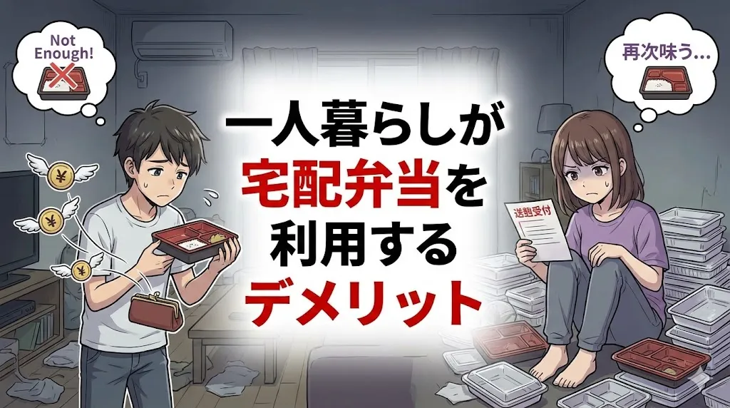 一人暮らしが宅配弁当を利用するデメリット