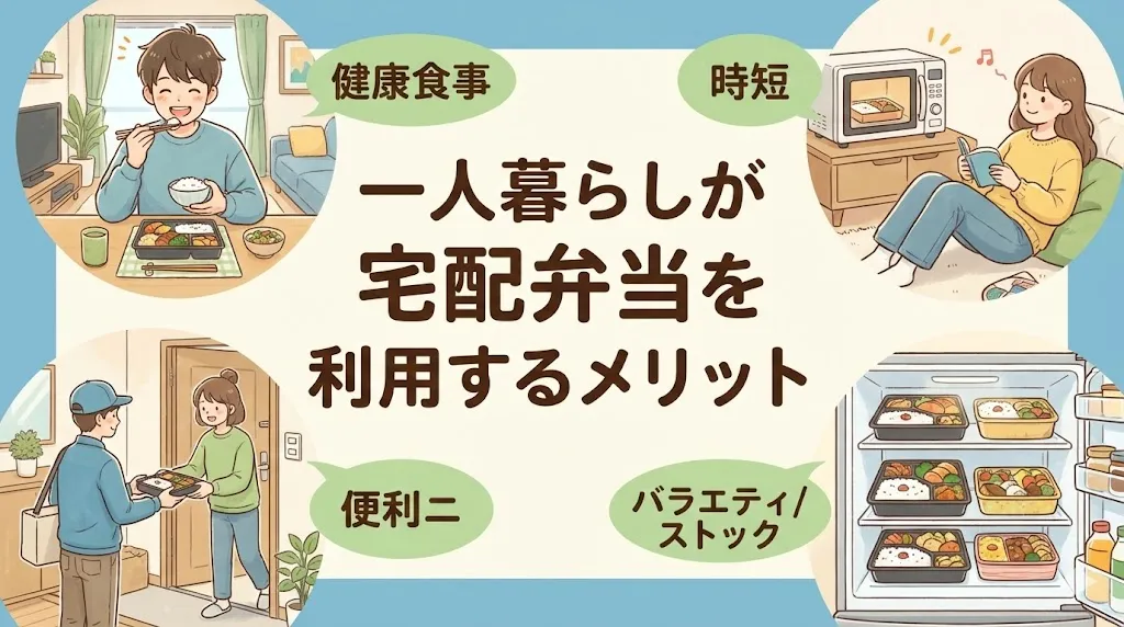 一人暮らしが宅配弁当を利用するメリット