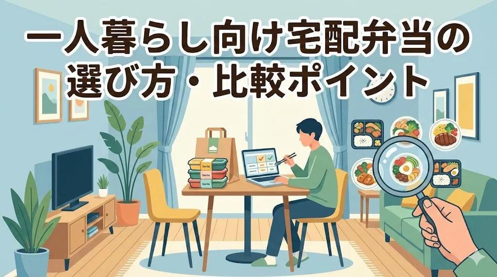 一人暮らし向け宅配弁当の選び方・比較ポイント